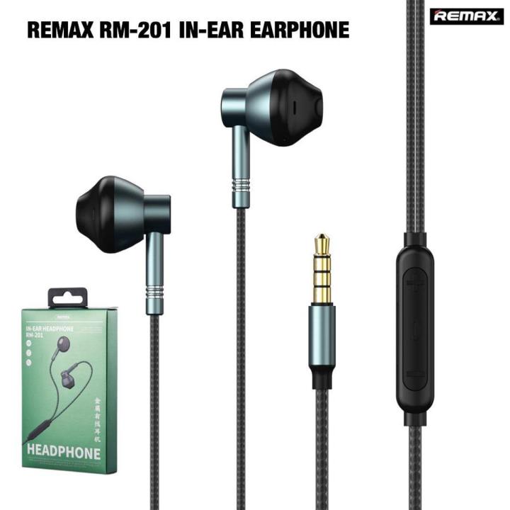 Remax RM-201 Wired Earphone With Mic | Daraz.com.bd