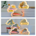 GC DIY Tulip Night Light, Cloud Shape Mirror Simulation Flower Sleeping Table Lamp Home Bedroom Decoration Birthday Gifts For Teen Girls Friends. 
