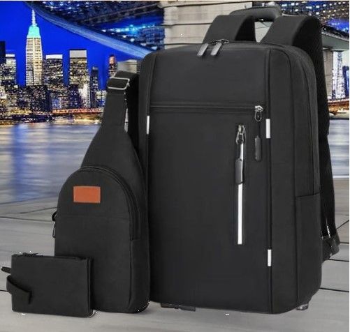 3 Pics Bag Combo Pack For Man (Black Color)