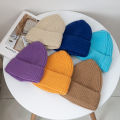 Women Winter Hat Fashion Minimalist Knitted Hat Kpop Style Soft Thick Beanie Hats For Women Streetwear Winter Cap. 