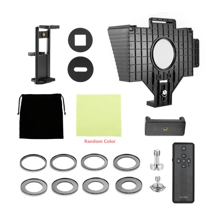 Universal%20Teleprompter%20Portable%20Prompter%20with%20BT%20Remote%20Control%20Lens%20Adapter%20Ring%20-%20black%20-%20Image%205