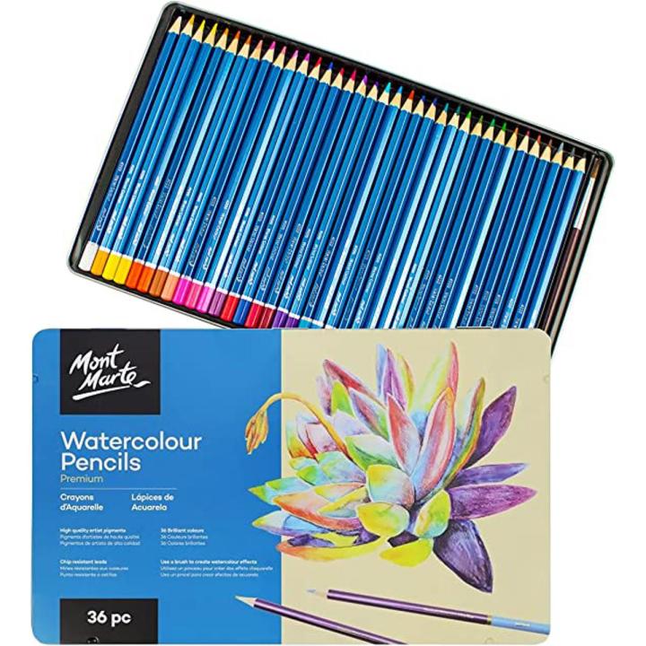 Mont Marte Watercolour Pencils Set 36 Pieces