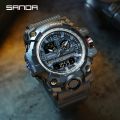 SANDA 2022 G Style New Men's Watches 50M Waterproof Shock Sports Military Quartz Watch For Male Digital Wristwatch Clock 3133. 