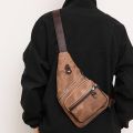 Sunnyheart Retro Style Shoulder Bag Stylish -tft Cst Pk Adjusle Strap Multi- cket Shoulder Bag for Tl Uni Retro Sling Bkpk Crossbody Bag. 
