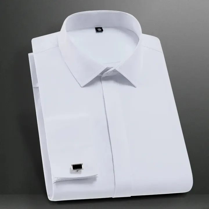 Quality%20Men's%20Classic%20French%20Cuff%20Formal%20Party%20Wedding%20Dress%20Shirts%20White%20Long%20Sleeve%20No%20Pocket%20Tuxedo%20Male%20Shirt%20with%20Cufflinks%20-%20Image%206