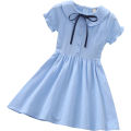 Girls Summer Dress 2023 New Foreign Style College Style Thin Summer Short Sleeve Little Girl Children's Skirt. 