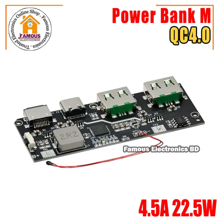QC4.0%20QC3.0%20LED%20Dual%20USB%205V%204.5A%2022.5W%20Micro/Type-C%20USB%20Mobile%20Power%20Bank%2018650%20Charging%20Module%20Temperature%20/%20Circuit%20Protection%20-%20Image%205