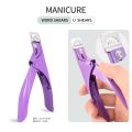 1pcs Pink Red Nails Capsule Cutter U Shaped False Tips Edge Scissors Trimmer Nail Clipper Professional Manicure Tools.