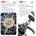 Lenovo ERAZER XT60 Pro Bluetooth 5.3 Earphones True Wireless Headphones Button Control Noise Reduction Earhooks Waterproof with Mic Headset.