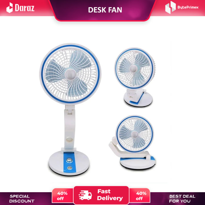 Rechargeable Desk Fan LR 2018 Rechargeable Folding Table Fan with Light Multifunctional Cute fan