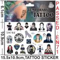 2023 New Tv Series Wednesday Addams Movie Tattoo Stickers Movie Art Sticker For Women Girls Role Play Fun For Kid Toy.