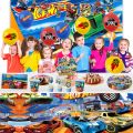 Hot Wheels Birthday Decoration Racing Car Disposable Tableware Tablecloth Plate Cup Balloon Baby Shower Kids Boys Party Supplies MuXiaRe. 