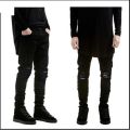 New Fashion Brand High Quality Stretch Knee Ripped Black Slim Jeans Men Slim Hip Hop Swag Elastic Pants Boy Ripped Male Trousers.