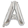 Alphabet Aluminum Foil Balloons Letters A-Z - SILVER.