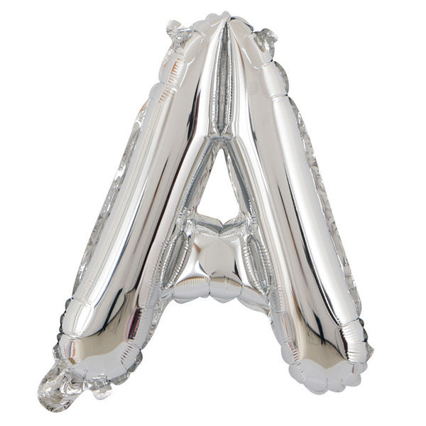 Alphabet Aluminum Foil Balloons Letters A-Z - SILVER
