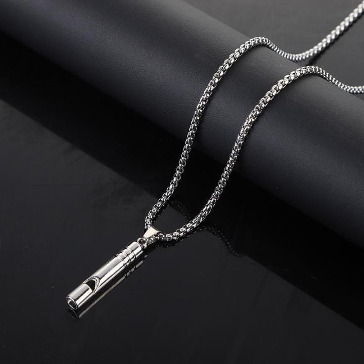 Necklace Male Hip Hip Hop Whistle Blower Pendant Cool Male Sweatshirt Necklace Fashion Accessories