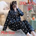 Women Satin Suit Nightgown Silk Nightie Wear Home Clothes Pajamas long loungewear   Plus Size 4XL-7XL 8XL. 