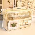 School Pencil Holder Stationery Storage Bag Large Capacity Pen Pouch Multilayers Pencil Bag Aesthetic School Supplies.