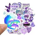 Cartoon Girl Purple INS Style Vsco Stickers For Laptop Moto Skateboard Luggage Refrigerator Notebook Laptop Toy Sticker 50PCS. 