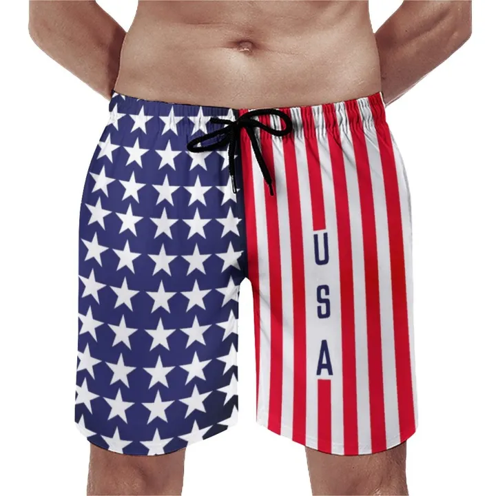 USA%20American%20Flag%20Board%20Shorts%20Patriotic%20Modern%20Stars%20Stripes%20Cute%20Beach%20Short%20Pants%20Men%20Printed%20Plus%20Size%20Swimming%20Trunks%20Gift%20-%20Image%203