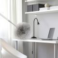 Electric Feather Duster, 360-Degree Electrostatic Duster, Feather Blanket, Household Dust Collector-White Gray.