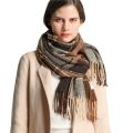 Thick Warm Winter Scarf Design Print Women Cashmere Pashmina Shawl Lady Wrap Tassel Scarves Knitted Men Foulard Blanket.