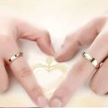 Luxury Design Stainless Steel Couple Rings Simple Engagement Wedding Rings Exquisite Promise Ring Romantic Valentine's Day Gifts. 