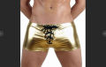 Sexy Men's Boxer Lingerie Wet Look Leather Shorts PVC Latex Club Patent Leather Underwear Male Boxers Shorts plus size S-3XL. 