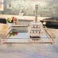 Mirror Serving Tray Fruit Plate Mirrored Tray for Vanity for Food Snack Cake. 