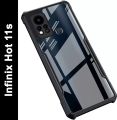 Back Cover for Infinix Hot 11s (Transparent,Black).