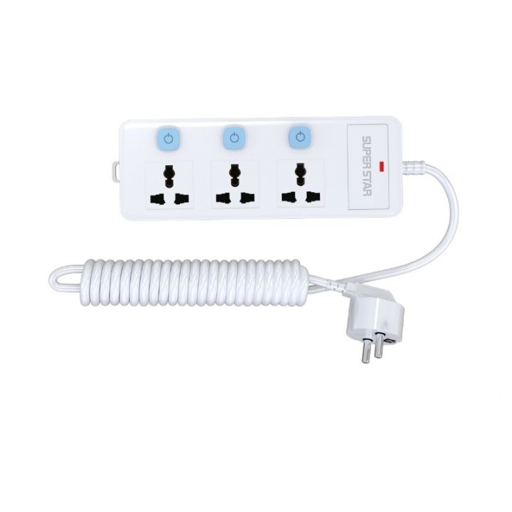 SUPER STAR SUPREME EXTENSION SOCKET 2 PIN 3 SOCKETS