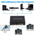 1080P Audio Extractor Converter Splitter HDMI To HDMI & Optical SPDIF + RCA L/R.