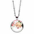 Cross-border new accessories Christmas Snowman Time Gemstone Bracelet Necklace Earrings Jewelry Set.