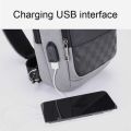 Arctic Hunter XB00105 Men Chest Bag USB Charging Sling Bag Waterproof. 