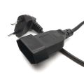 4X Europea 90 Degree Male Plug to Female Socket Power Extension Cable for PC Computer PDU(0.).