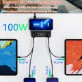 LED Multi USB Charger QI Wireless Charger,4 USB A Quick Charge,4 USB C PD Port, Charging Station For iPhone 13 12 Samsung Xiaomi. 