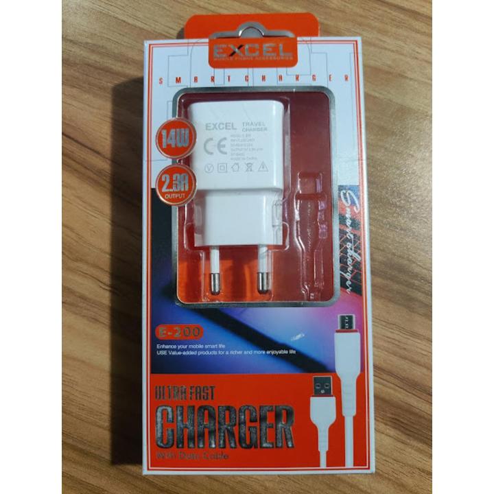 Excel E200, 14W, Single Port Usb Wall Charger, Quick Charging