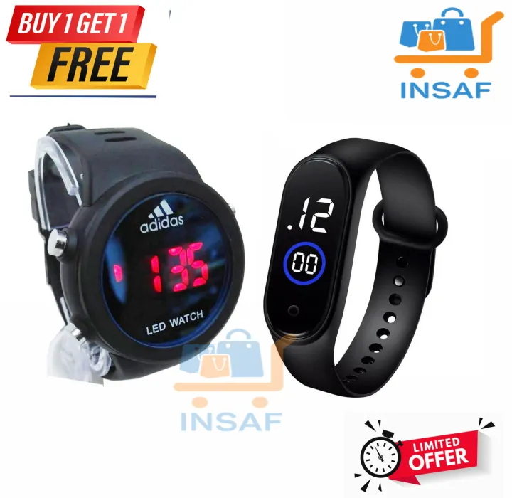 Buy%201%20Get%201%20Free,%20Silicone%20Led%20Sports%20Watch%20For%20Men/%20Kids%20/Girls%20/Boys%20-%20Image%202