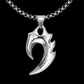 Fashion New Pendant Necklace Men Punk Trendy Simple Stainless Steel Chain. 