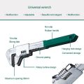 Multifunction Flexible F-Type Adjustable Wrench Self Adjusting Adjustable Right-angle Wrench 230mm/280mm High Carbon Steel Ratchet Torque Pipe Spanner Bathroom. 