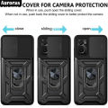 For ZTE Blade A54 A34 Phone Case Camera Lens Protector Shockproof Armor Iron Metal Car Ring Kickstand Bracket Casing for ZTE Blade A54 A34 Cover Casing HP. 