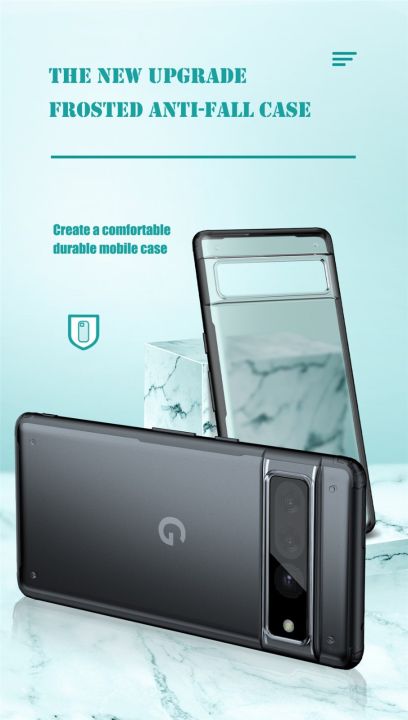 Lenuo%20for%20Google%20Pixel%207%20Pro%20Case%204-corner%20Shockproof%20Protection%20Silicon%20Bumper%20+%20PC%20Frosted%20Semi%20Transparent%20Phone%20Back%20Cover%20-%20Image%204