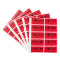 40X20mm red VOID OPEN Tamper proof sticker/Seal Warranty Tear invalid seal sticker with unique serial number high security label. 