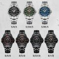 NAVIFORCE Man's Casual Wild Quartz Wristwatch Waterproof Stainless Steel Watches for Men Day and Date Display Clock Reloj Hombre. 