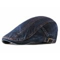 four seasons Denim Solid Newsboy Caps Men Washed Flat Peaked Cap Women Painter Beret Hats 16.