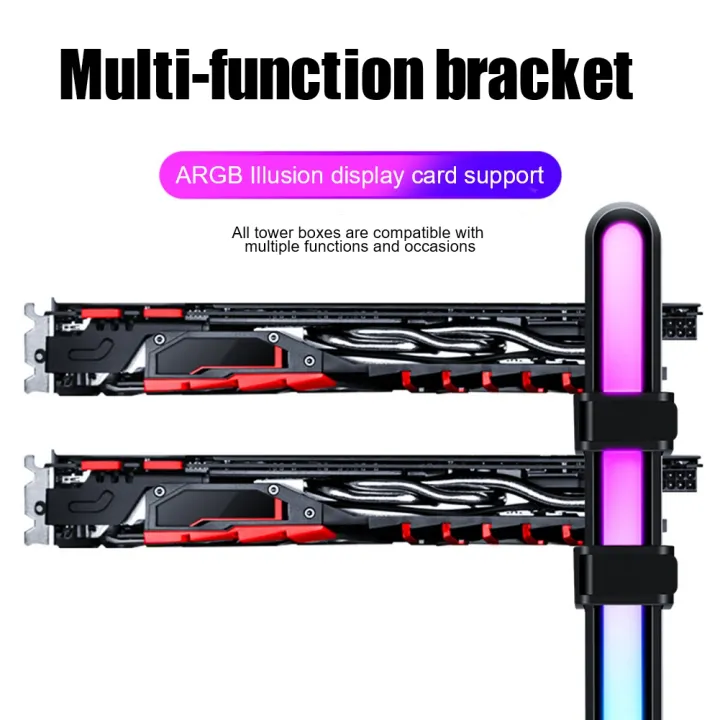 Graphics%20Card%20Bracket%20Anti-Bending%20Support%20Frame%20Support%203%20Pin%20ARGB%20Motherboard%20Light%20Synchronous%20Black%20-%20Image%203