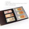 MINGT 9-hole insert page PP doubles-side sheets 10pcs album binder insert page stamp banknote note collection sheets. 