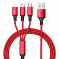 USB Charger Cable 3 In 1 Fast Charging USB Charger Cable / Fast Charging Data Transfer/Compatible with Micro USB, USB-C/Type-C Devices.