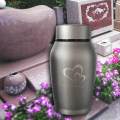 Pet Urns Stainless Steel Keepsake Urn Waterproof Pet Ash Urn Ash Container Gray. 