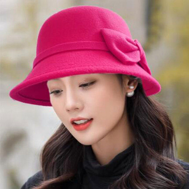 Elegant%20Women%20Hat%20Vintage%20Bowknot%20Wool%20Ladies%20Hat%20Dome%20Felt%20Wedding%20Church%20Jazz%20Cap%20Bowler%20Autumn%20Winter%20Female%20Bucket%20Hat%202022%20-%20Image%202